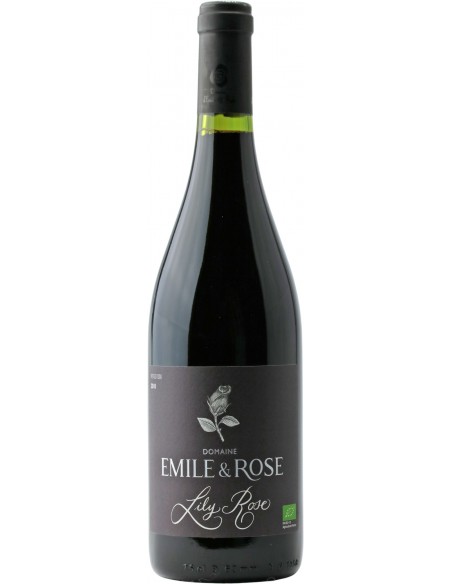 Vin rouge "Lily-Rose", certifié biologique, élevé en fûts de chêne, domaine Émile & Rose